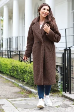 Women Double Second Longline Fur Teddy Coat