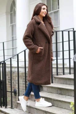 Women Double Second Longline Fur Teddy Coat