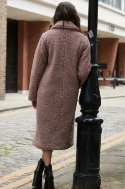 Women Double Second Longline Fur Teddy Coat