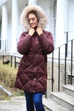 Women Double Second Lux Satin Long Puffer Coat