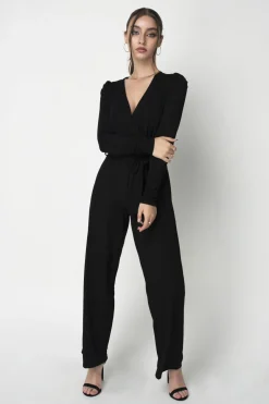 Women Double Second Metallic Stretch Jumpsuit