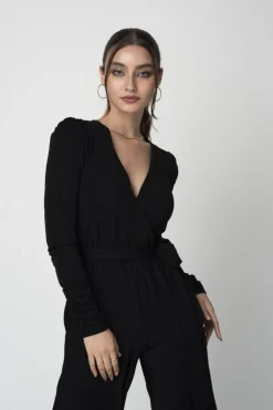 Women Double Second Metallic Stretch Jumpsuit