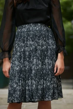 Women Double Second Mono Abstract Print Skirt