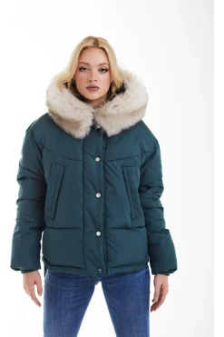 Women Double Second Oversized Dip Back Puffer