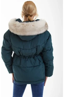 Women Double Second Oversized Dip Back Puffer