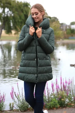 Women Double Second Padded Collar Puffer