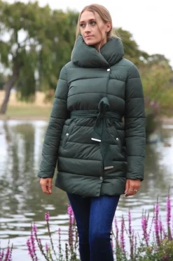 Women Double Second Padded Collar Puffer