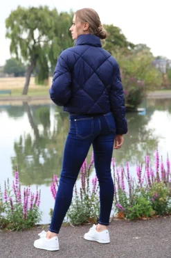 Women Double Second Quilted Cropped Jacket