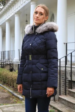 Women Double Second Quilted Longline Puffer