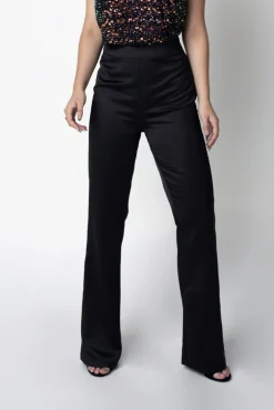 Women Double Second Satin Boot Leg Trouser