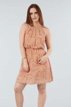 Women Double Second Summer Floral Sleevless Dress