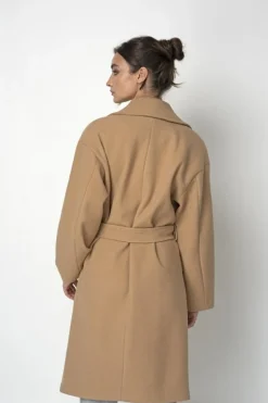 Women Double Second Wrap Collar Coat