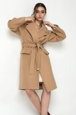 Women Double Second Wrap Collar Coat