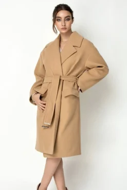 Women Double Second Wrap Collar Coat