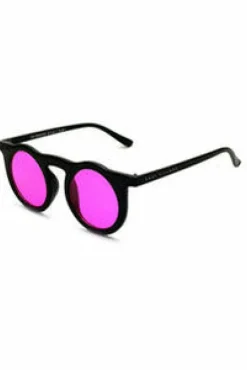 Women East Village 'Haymaker' Round Sunglass With Pink Lens