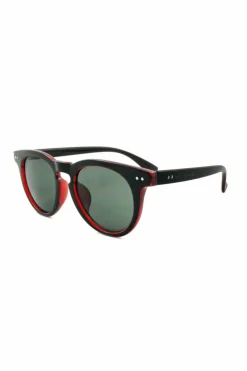 Women East Village 'Moon' Preppy Two-Tone Sunglasses In /Red