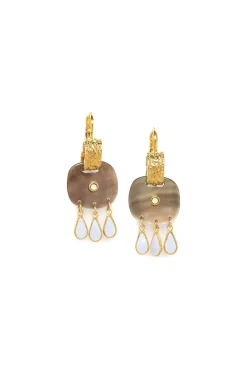 Women Elka London Alexa 3 Drops Dangle French Hooks