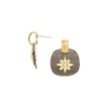 Women Elka London Alexa Square Blacklip Post Earrings