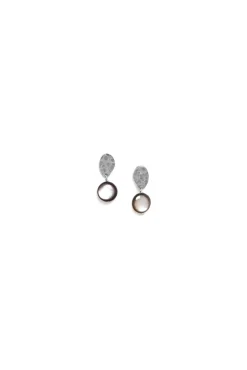 Women Elka London Dita Organic Post Earrings Blacklip