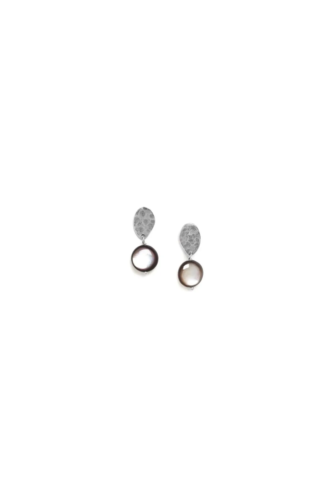 Women Elka London Dita Organic Post Earrings Blacklip