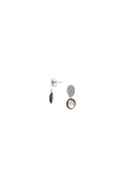 Women Elka London Dita Organic Post Earrings Blacklip
