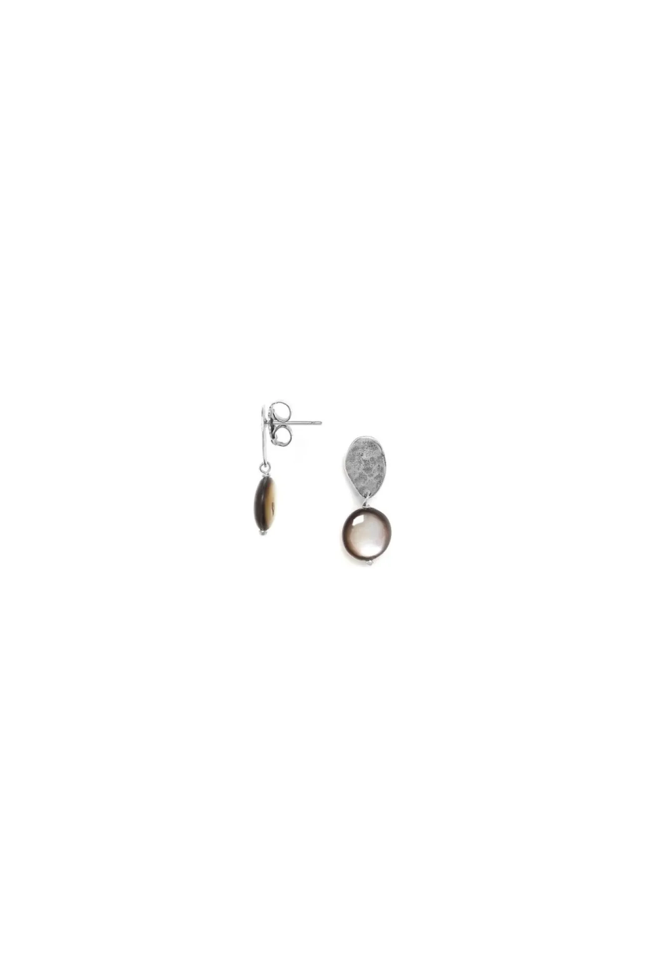 Women Elka London Dita Organic Post Earrings Blacklip