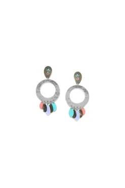 Women Elka London Dita Ring Disc Post With Dangles