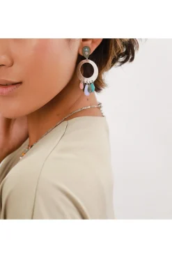Women Elka London Dita Ring Disc Post With Dangles