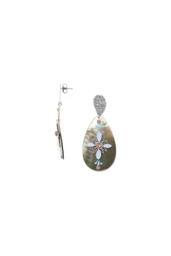 Women Elka London Dita Xl Brownlip Drop Post Earrings
