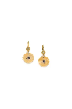 Women Elka London Justine Flower Dangle French Hooks