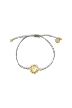 Women Elka London Justine Wax Cord Disc Bracelet
