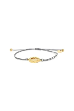 Women Elka London Justine Wax Cord Disc Bracelet