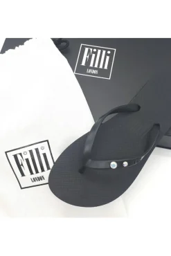 Women Filli London Aurora Crystal Duo Luxury Flip Flops