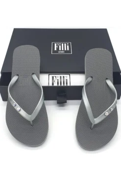 Women Filli London Aurora Crystal Duo Luxury Flip Flops