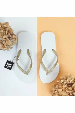 Women Filli London Naked Flip Flops - Gold On