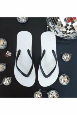 Women Filli London Naked Flip Flops - Black On