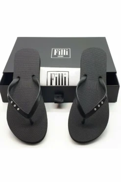 Women Filli London St Tropez Crystal Flip Flops