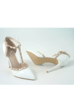 Women Glitz Shoes Cassidy Studded T Bar Court Shoe