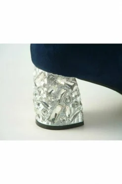 Women Glitz Shoes Celine Sabatine Glitter Heel Suede Ankle Boot