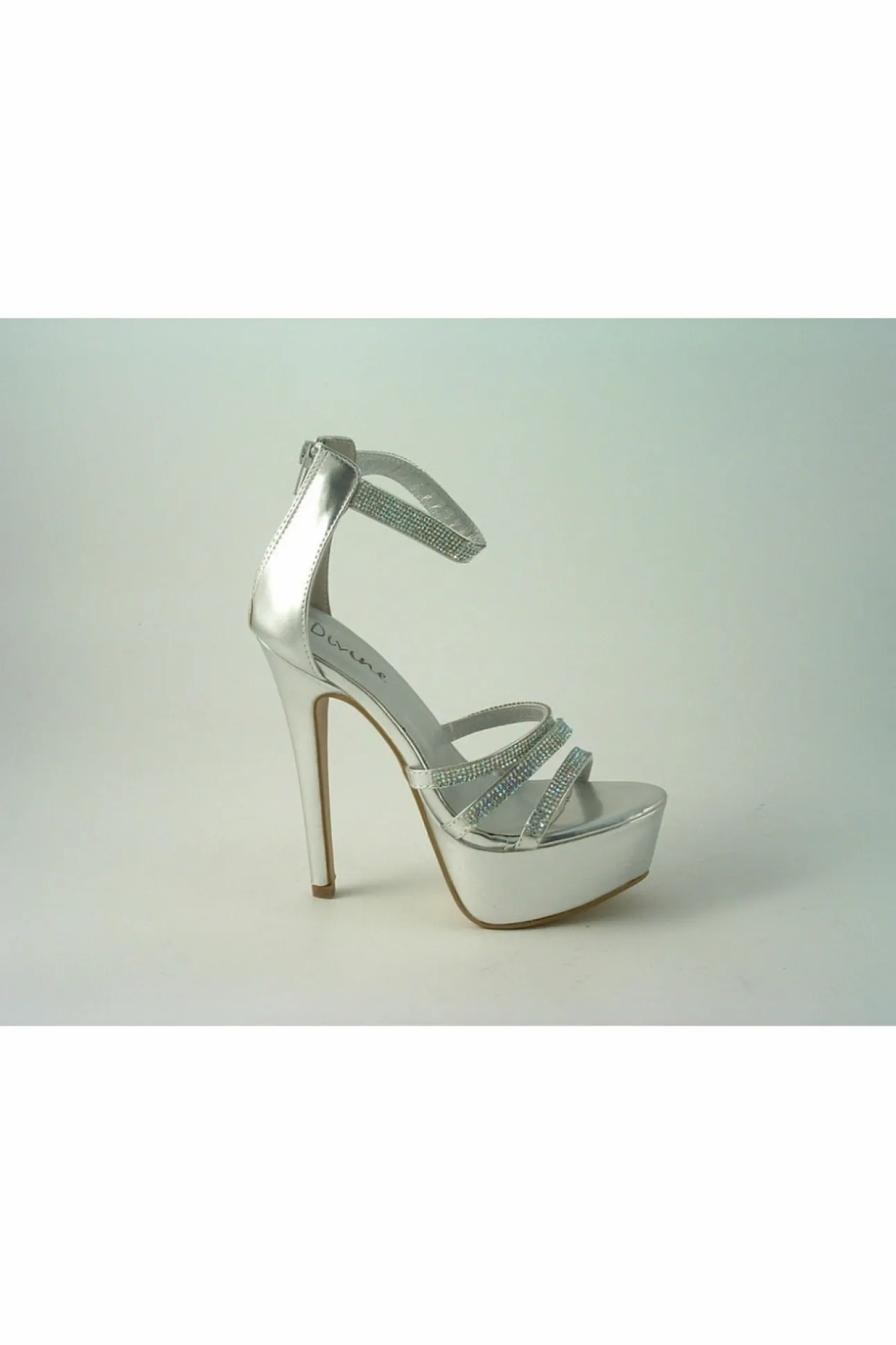 Women Glitz Shoes Divine Tall Diamante Platform