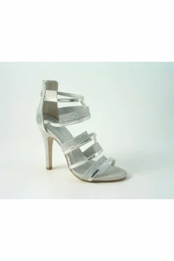 Women Glitz Shoes Ginny Divine Diamante Caged Strap Sandals