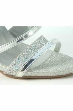 Women Glitz Shoes Ginny Divine Diamante Caged Strap Sandals