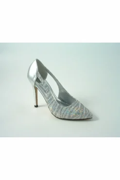 Women Glitz Shoes Glimmer Glamour N Glitz Metallic Open Side Shoe