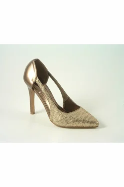 Women Glitz Shoes Glimmer Glamour N Glitz Metallic Open Side Shoe
