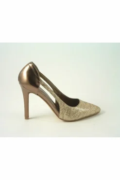 Women Glitz Shoes Glimmer Glamour N Glitz Metallic Open Side Shoe