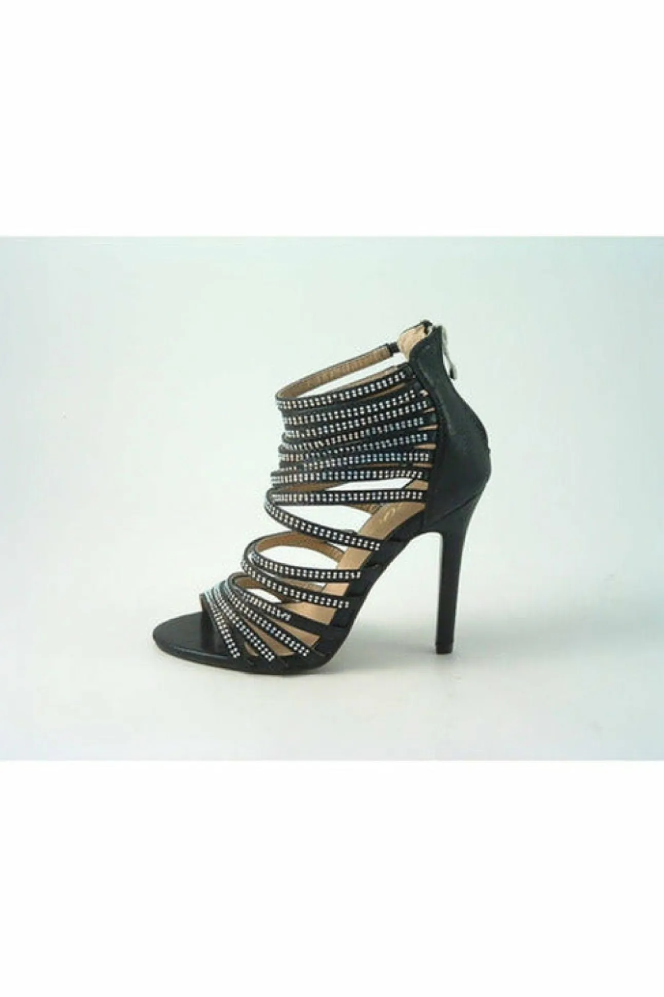 Women Glitz Shoes Kyra Divine Multi Diamante Strap Cage Sandal