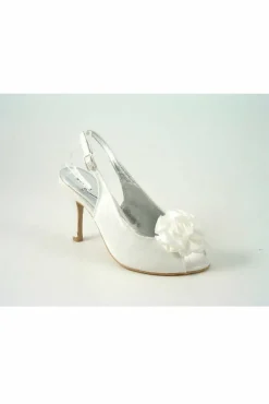 Women Glitz Shoes Perdita Satin Peep Toe Sling Back
