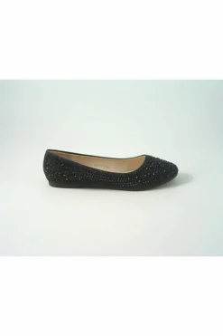 Women Glitz Shoes Ricci Divine Diamante Flat Ballerina Shoes