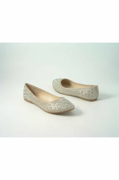 Women Glitz Shoes Ricci Divine Diamante Flat Ballerina Shoes