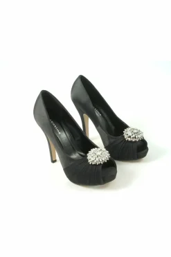 Women Glitz Shoes Ripley Sabatine Fee 888 Satin Peep Toe Platform